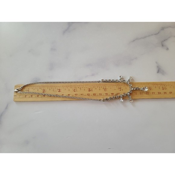 Joseph Weisner NY Clear Rhinestone Necklace - Picture 7 of 10